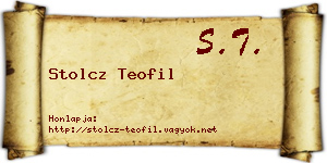 Stolcz Teofil névjegykártya